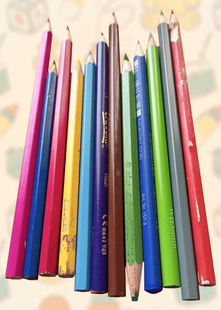 Bring out your childs creativity with this wooden coloring pencils set! These preloved pencils are perfect for little artists who love to color and draw. The set includes a variety of vibrant colors, making it easy for kids to express their imagination. 

The pencils are in good condition with no missing pieces. Let your child explore their artistic side with this classic toy.