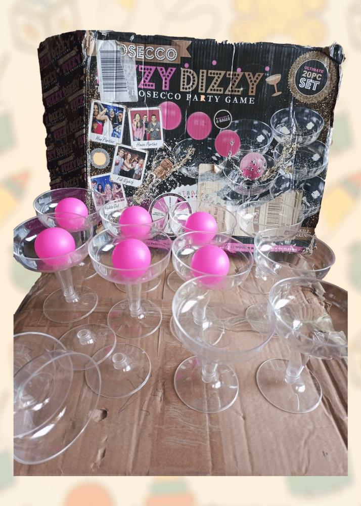 Get ready for a night of laughter, fun, and a little friendly competition with the Fizzy Dizzy Juice Party Game! 

Simply fill the cups with your favorite juice, place the ping pong balls on the included stands, and start the game. The goal is to toss the balls into the cups without spilling the juice. Its a hilarious and challenging game that will keep everyone entertained for hours.

Perfect for birthdays or any special occasion. So gather your friends, grab a pitcher of juice, and get ready for a night of unforgettable fun!

Condition: 9/10

Order your Fizzy Dizzy Juice Party Game today and start the party!