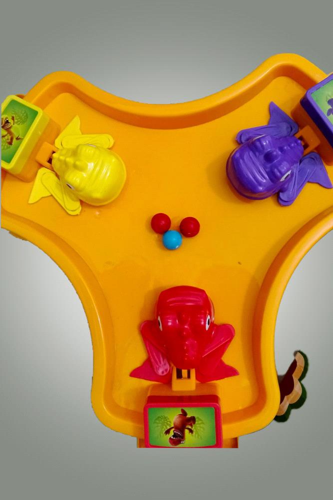 Get ready for fast action feeding fun with the Hungry Dino Chompers game! This exciting game features three friendly dinosaurs ready to gobble up marbles. Players press the levers to make their dinosaur chomp and try to eat as many marbles as possible. Its a lively and engaging game for 3 kids to play together, encouraging friendly competition and quick reflexes. Perfect for game nights or playtime, this game provides hours of energetic entertainment for young dinosaur fans.

Please note that actual product color may vary slightly due to photographic lighting sources or your monitor settings.

Price: PKR 650