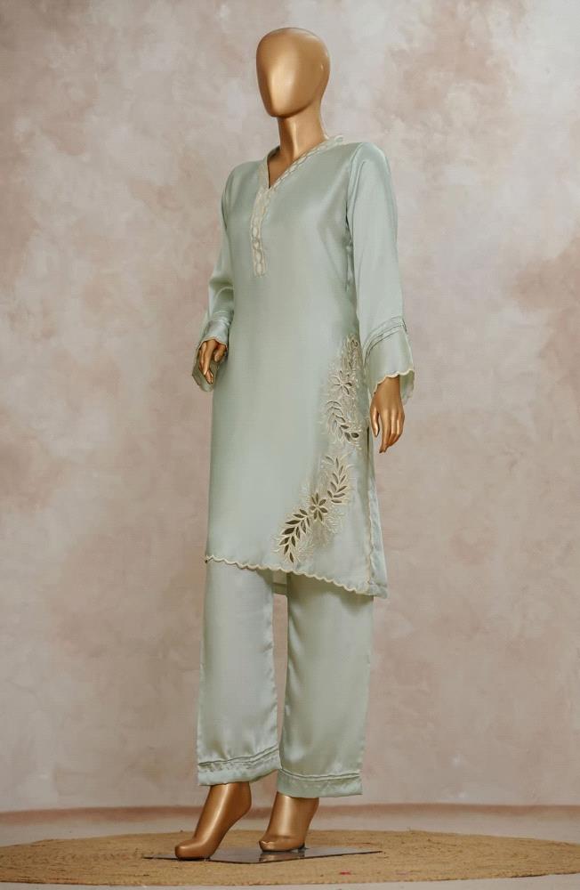 Introducing Shamooz Silk Collection. This beautifully stitched Shamooz Silk shirt features intricate cutwork embroidery that adds a graceful charm to your look. Paired with a stitched Shamooz Silk trouser, this set is perfect for formal gatherings, festive occasions, or when you simply want to feel effortlessly classy.

Price: PKR 4590/-

Disclaimer:
Actual product color may slightly vary due to lighting effects and screen resolution.