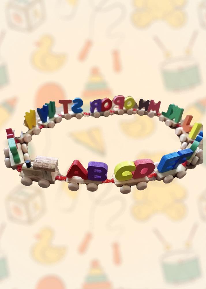 Spark your kids imagination and learning with this wooden alphabet train set. This preloved toy is in excellent condition and includes all pieces, making it a perfect educational and fun gift. 

The colorful wooden train carriages feature the alphabet, helping children learn letters and improve their vocabulary. The classic design and sturdy construction ensure lasting enjoyment.

Order today and give your child a timeless toy that will inspire creativity and learning for years to come.