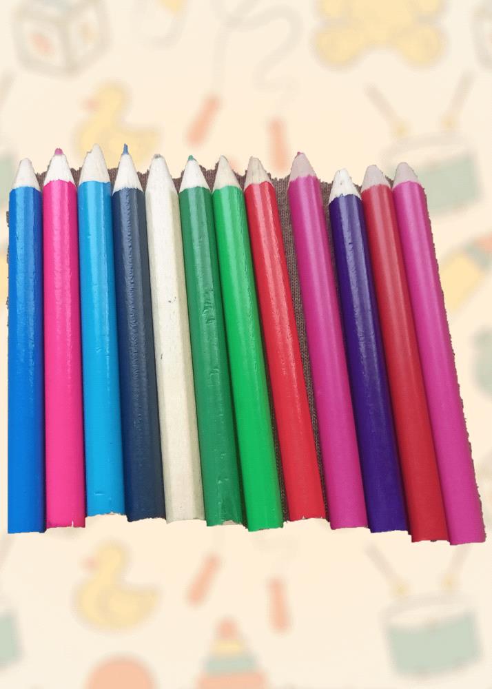 Bring out your childs creativity with this wooden coloring pencils set! These preloved pencils are perfect for little artists who love to color and draw. The set includes a variety of vibrant colors, making it easy for kids to express their imagination. 

The pencils are in good condition with no missing pieces. Let your child explore their artistic side with this classic toy.